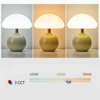 Dimmable LED Nightstand Lamp with Glass Shade
