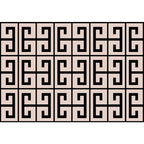 Brown bedroom rug modern geometric pattern area rug polyester non-slip backing washable rug