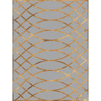 Casual modern rug in gray geometry curved lines pattern rug polyester pet-friendly rug for home decor