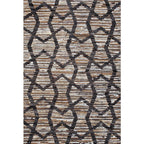 Brown Bedroom Carpet Novelty Geometry Stripes Wave Pattern Carpet Polyester Non-Slip Back Carpet