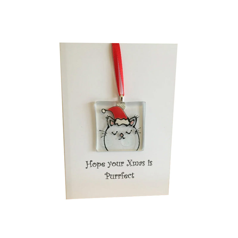Handmade Christmas card ornaments
