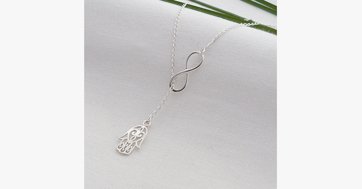 Infinite Happiness Pendant Necklace in Silver Color - Gives a fashionable and unique look