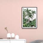 Green Areca Trees Wall Decoration Print Texture Tropical Living Indoor Packaging Canvas