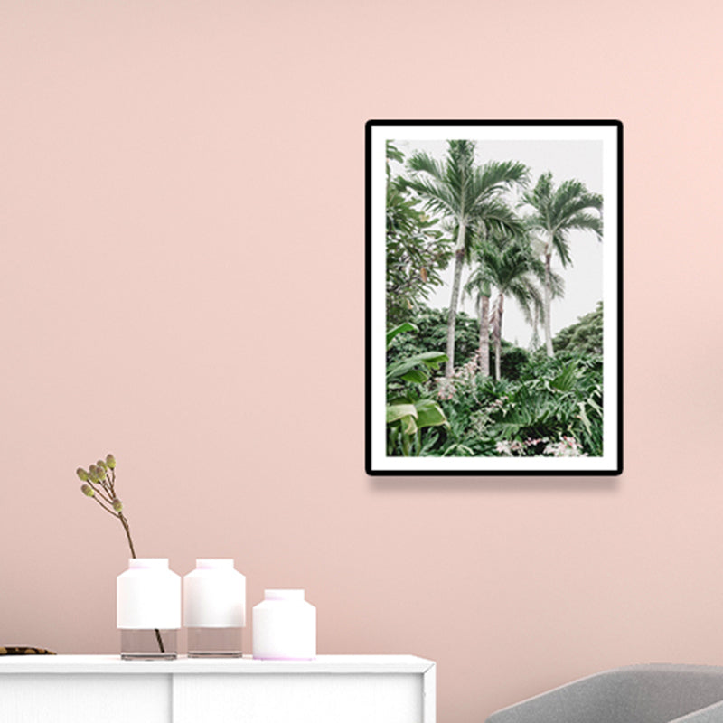 Green Areca Trees Wall Decoration Print Texture Tropical Living Indoor Packaging Canvas