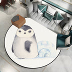 White Children's Room Rug Children's Animal Bear Dog Panda Pattern Area Rug Polyester Non-Slip Back Rug