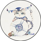 Cute Kids Rug in White Animal Owl Rabbit Sloth Pattern Rug Polyester Non-Slip Washable Rug for the Children's Room
