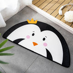Shaded Children's Irregular Carpet in Orange and Pink Animal Tiger Fox Pattern Carpet Polyester Non-Slip Carpet for Children's Room