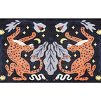 Unique Kids Rug in Black and White Animal Leopard Snake Leaf Pattern Rug Polyester Stain Resistant Carpet for Children's Room