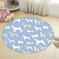 Yellow and Pink Children's Room Rug Children Animal Dog Watermelon Leaf Pattern Carpet Polyester Washable Rug