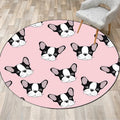 Children's room carpet in brown and pink animal dog cat print carpet polyester non-slip back carpet
