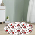 Children's room carpet in brown and pink animal dog cat print carpet polyester non-slip back carpet