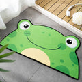 Irregular Children's Room Carpet Orange and Green Animal Frog Cat Bear Pattern Area Rug Polyester Pet Friendly Carpet