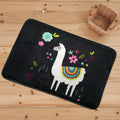 Blue and Black Children's Room Rug Animal Alpaca Pattern Carpet Polyester Stain Resistant Rug