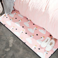 Casual Kids Carpet in Pink Animal Swan Crown Pattern Carpet Polyester Non-Slip Rug for Children's Room