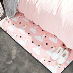 Casual Kids Carpet in Pink Animal Swan Crown Pattern Carpet Polyester Non-Slip Rug for Children's Room