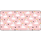 Casual Kids Carpet in Pink Animal Swan Crown Pattern Carpet Polyester Non-Slip Rug for Children's Room