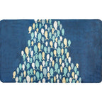 Beautiful children's carpet in blue with animal fish pattern carpet polyester non-slip carpet for the children's room