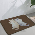 Kids Children's Room Carpet in Brown Animal Cat Lying Print Carpet Polyester Non-Slip Washable Carpet
