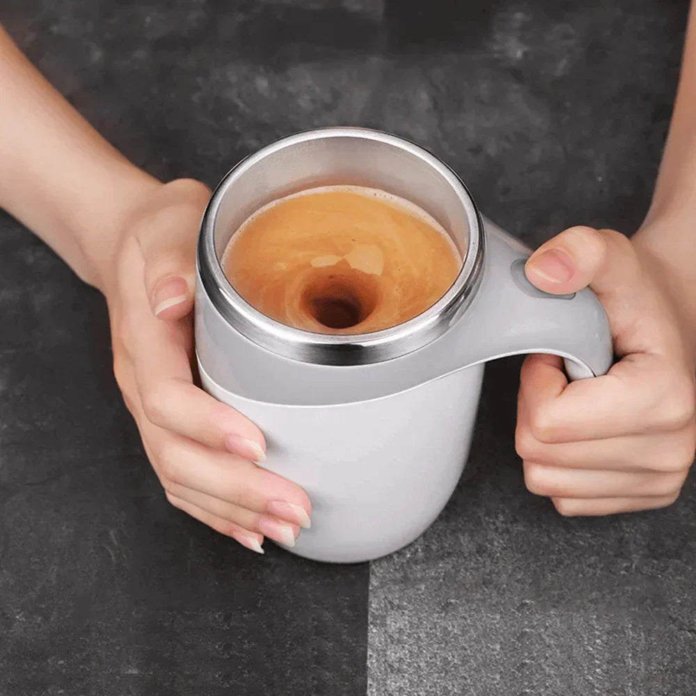 Automatic Stirring Thermos Mug with One-Button Control
