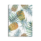 Yellow Pineapple Print Wall Decor Textured Tropical Dining Room Canvas Wall Art