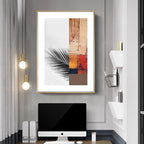 Multicolored abstract canvas print tropical textured wall art for home
