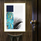 Multicolored abstract canvas print tropical textured wall art for home