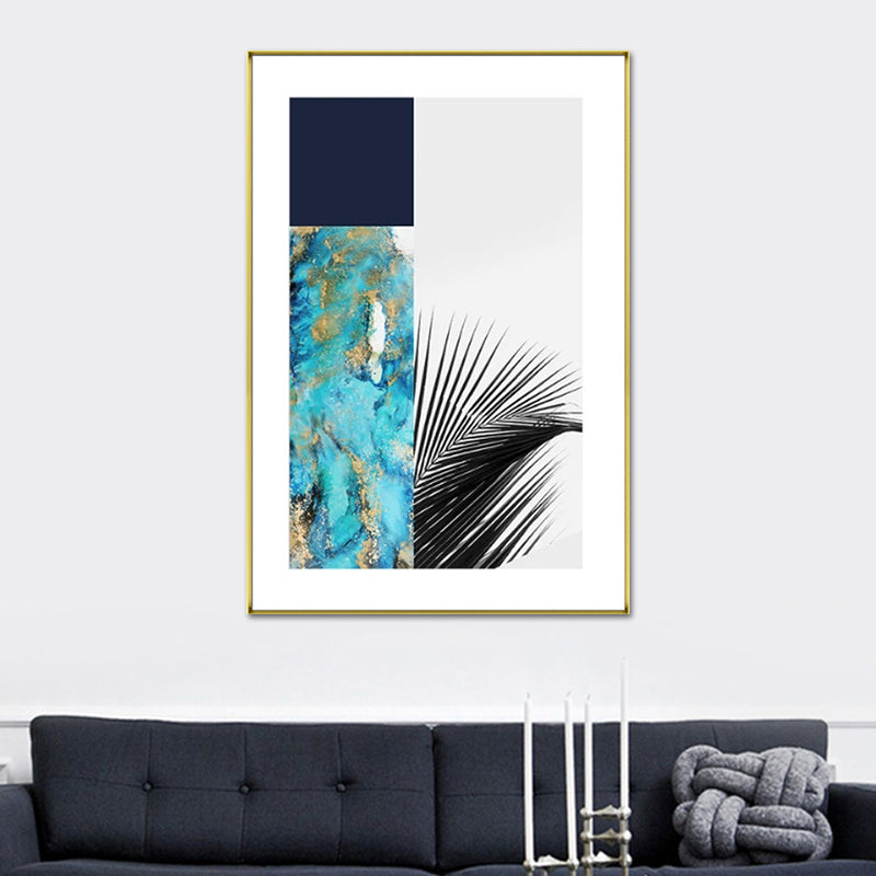 Multicolored abstract canvas print tropical textured wall art for home