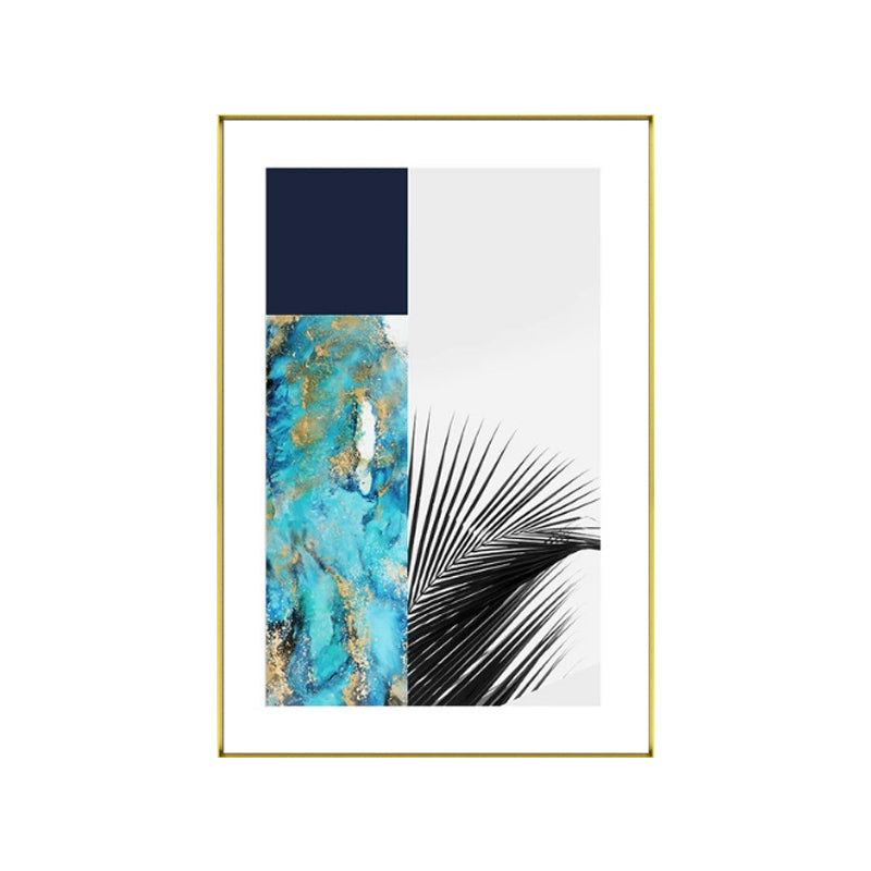 Multicolored abstract canvas print tropical textured wall art for home