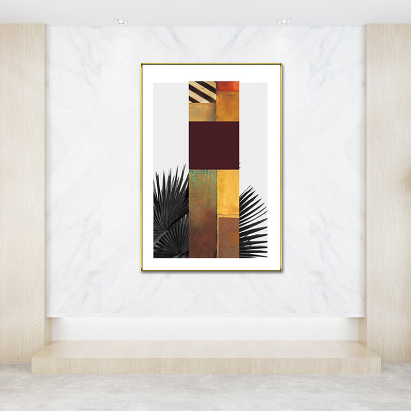 Multicolored abstract canvas print tropical textured wall art for home