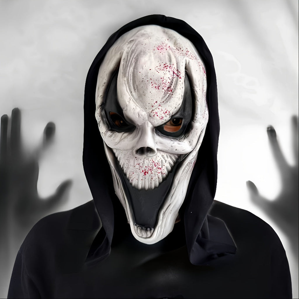 Adult Full Head Halloween Scary Mask | Skull Design Hooded