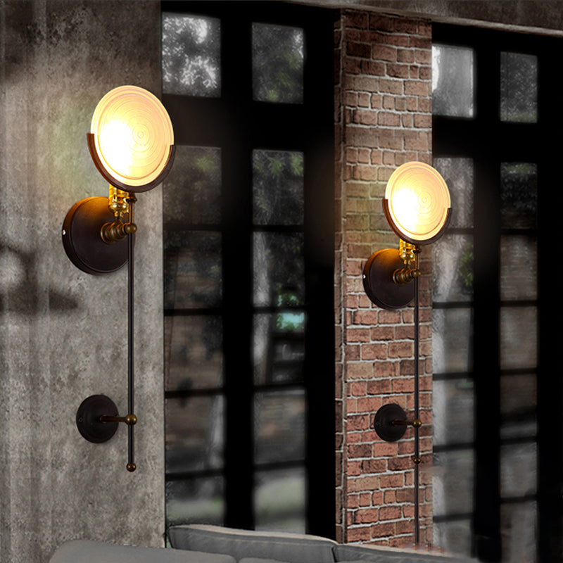 Torch Wall Lamp Modern 1 Head Wall Lighting with Clear Glass Panel for Living Room