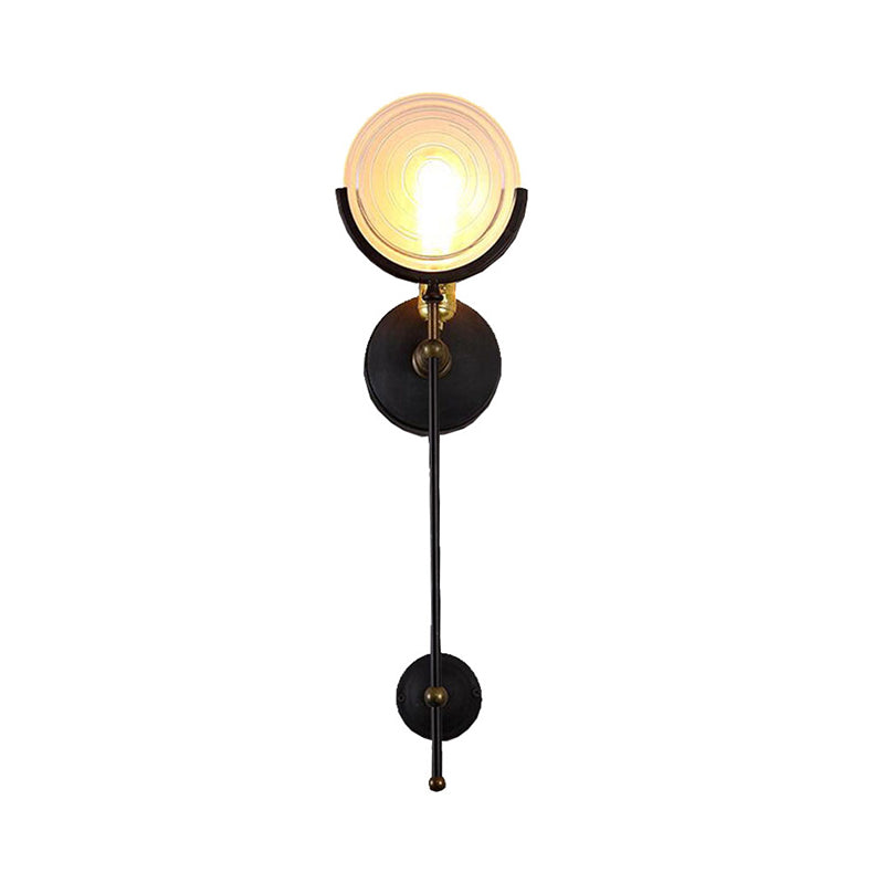 Torch Wall Lamp Modern 1 Head Wall Lighting with Clear Glass Panel for Living Room