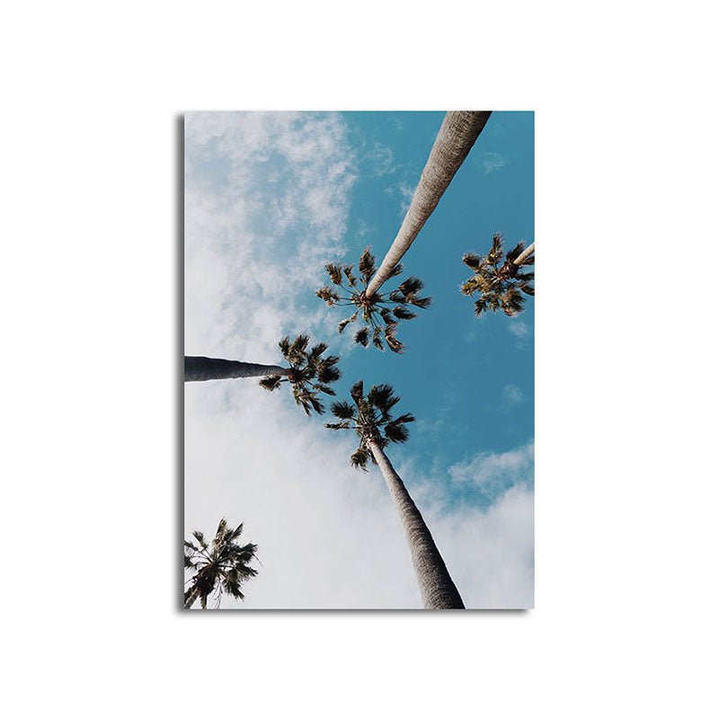 Textured Landscape Art Print Tropical Canvas Wall Decoration for Living Room