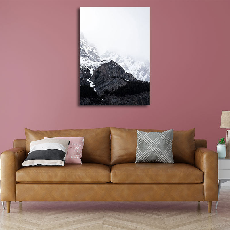 Textured Landscape Art Print Tropical Canvas Wall Decoration for Living Room