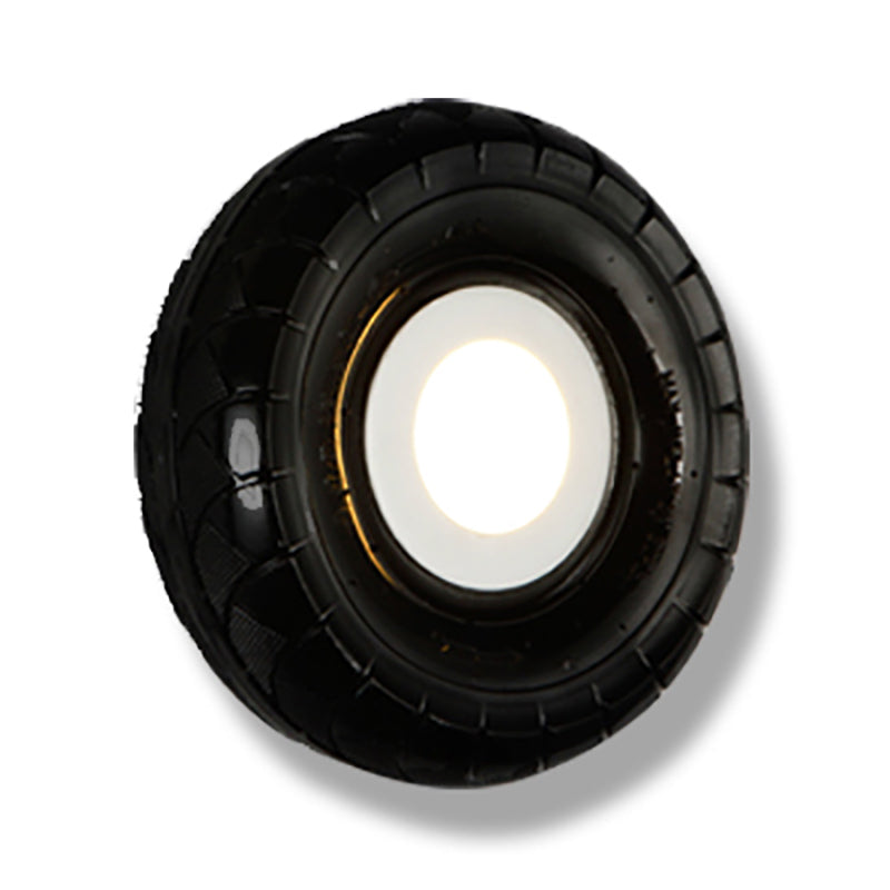 Tyre Metallic Wall Light Farmhouse Style LED Corridor Wall Mount Lighting in Black, 10"/16" Width