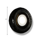 Tyre Metallic Wall Light Farmhouse Style LED Corridor Wall Mount Lighting in Black, 10"/16" Width