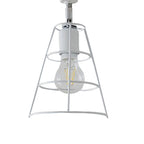Vintage Style Conic Cage Wall Lamp with Curved Arm 1 Light Metal Wall Lamp in Black/White