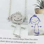 Personal children's drawing as a necklace
