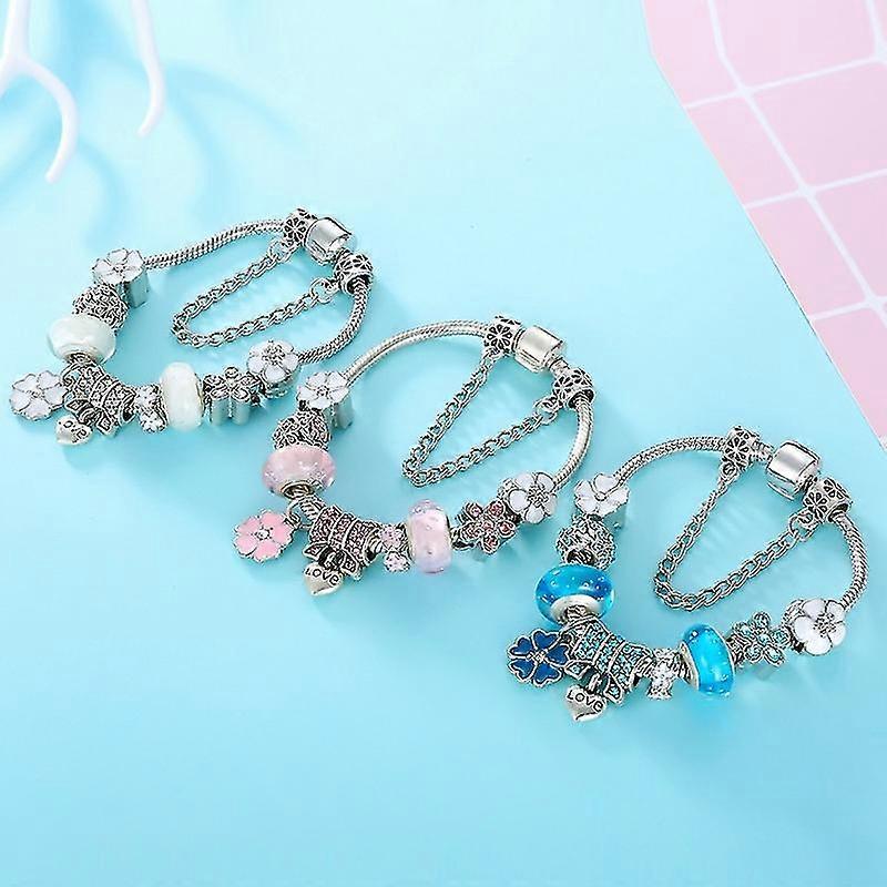 Charm Bracelet Floral Elegant Gift