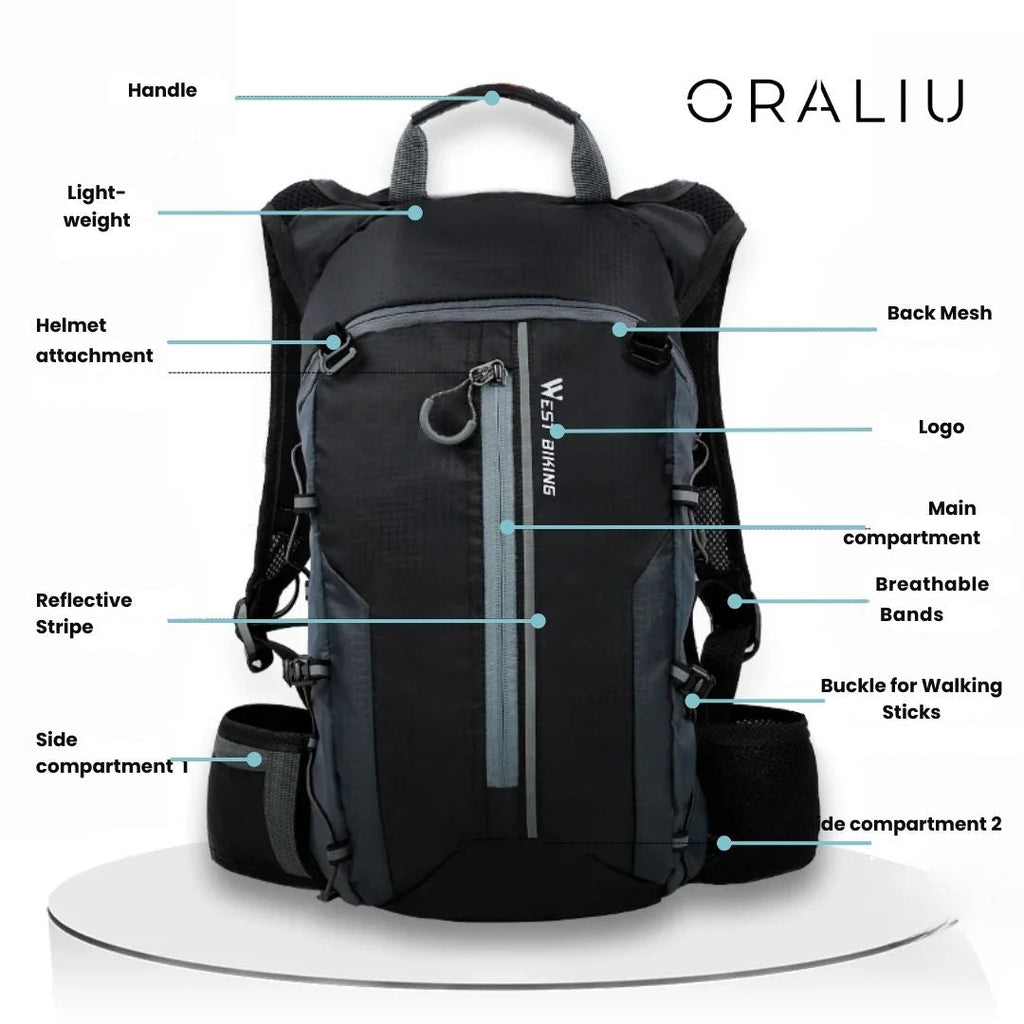 Premium Cycling Backpack with Hydration System – Lightweight, Waterproof & Helmet Holder