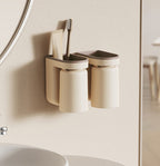 DuoClean 2-in-1 Wall Mount for Toothbrush and Cup – Clever Storage Without Drilling