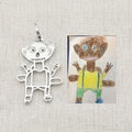 Personal children's drawing as a necklace