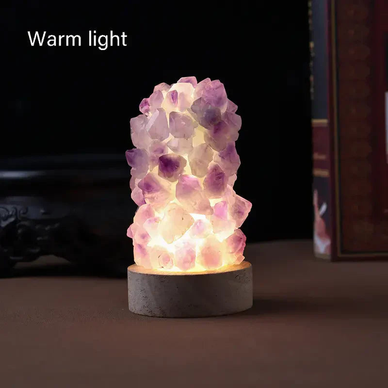 Crystal Lamp - Amethyst - Healing Energy - Gentle Light