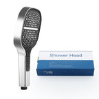 HydraLux 7-Setting Shower Head – Water-Saving & Anti-Scale – Square Chrome