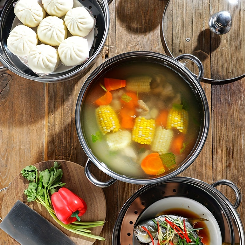 NutriSteam | 3-Tier Stainless Steel Steamer – Healthy Cooking Made Easy