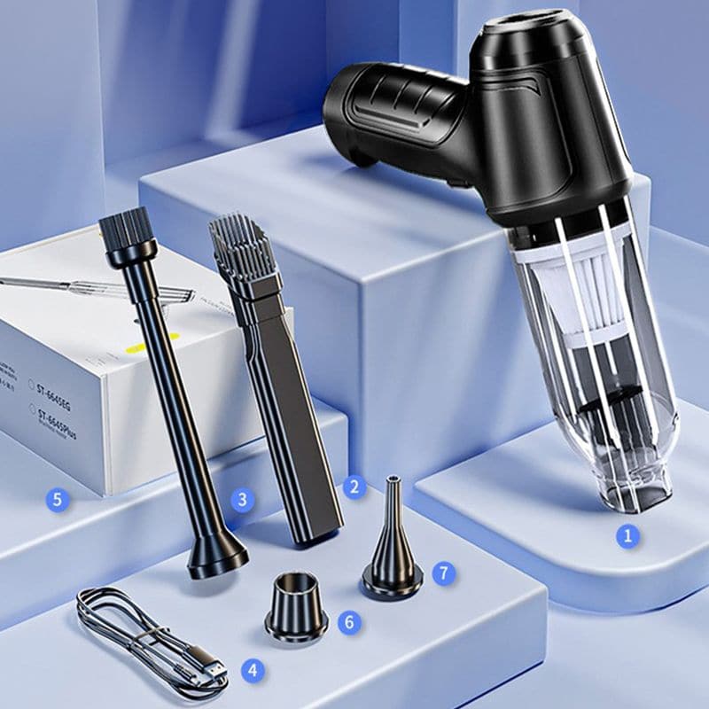 Powerful cordless vacuum cleaner for the car