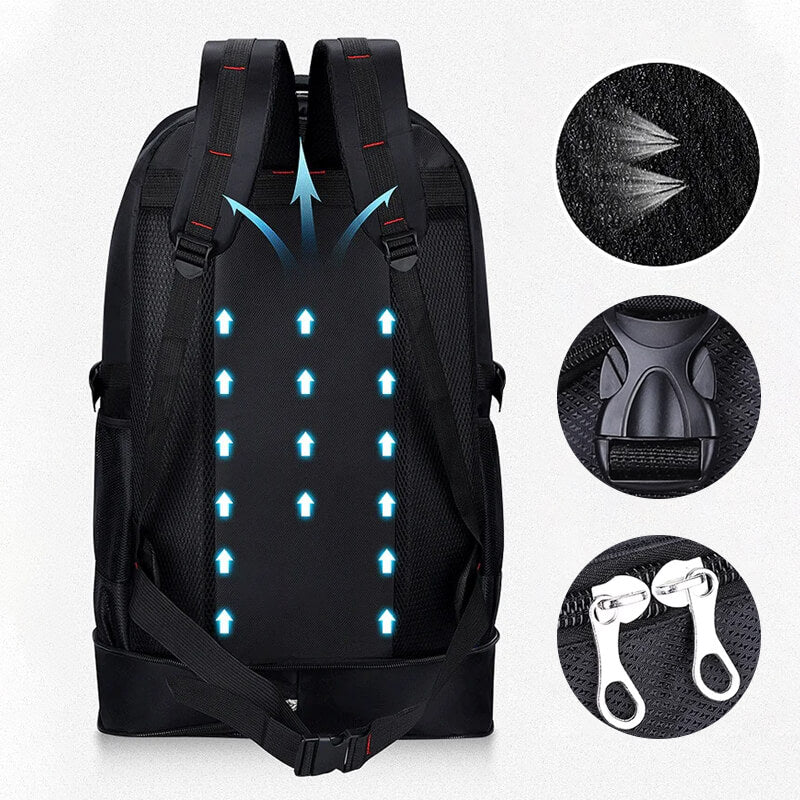 Expandable Oxford backpack with large capacity