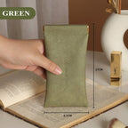 Leather organizer bag with snap closure