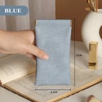 Leather organizer bag with snap closure