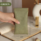 Leather organizer bag with snap closure